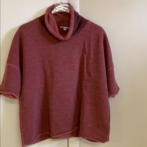 James Perse cowl neck shortsleeve sweatshirt